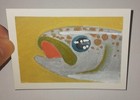 ACEO Original fish Acrylic painting.