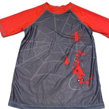 Marvel Comics Amazing Spider-Man Short Sleeve Rash Guard Boys Size M UPF 50 NWT