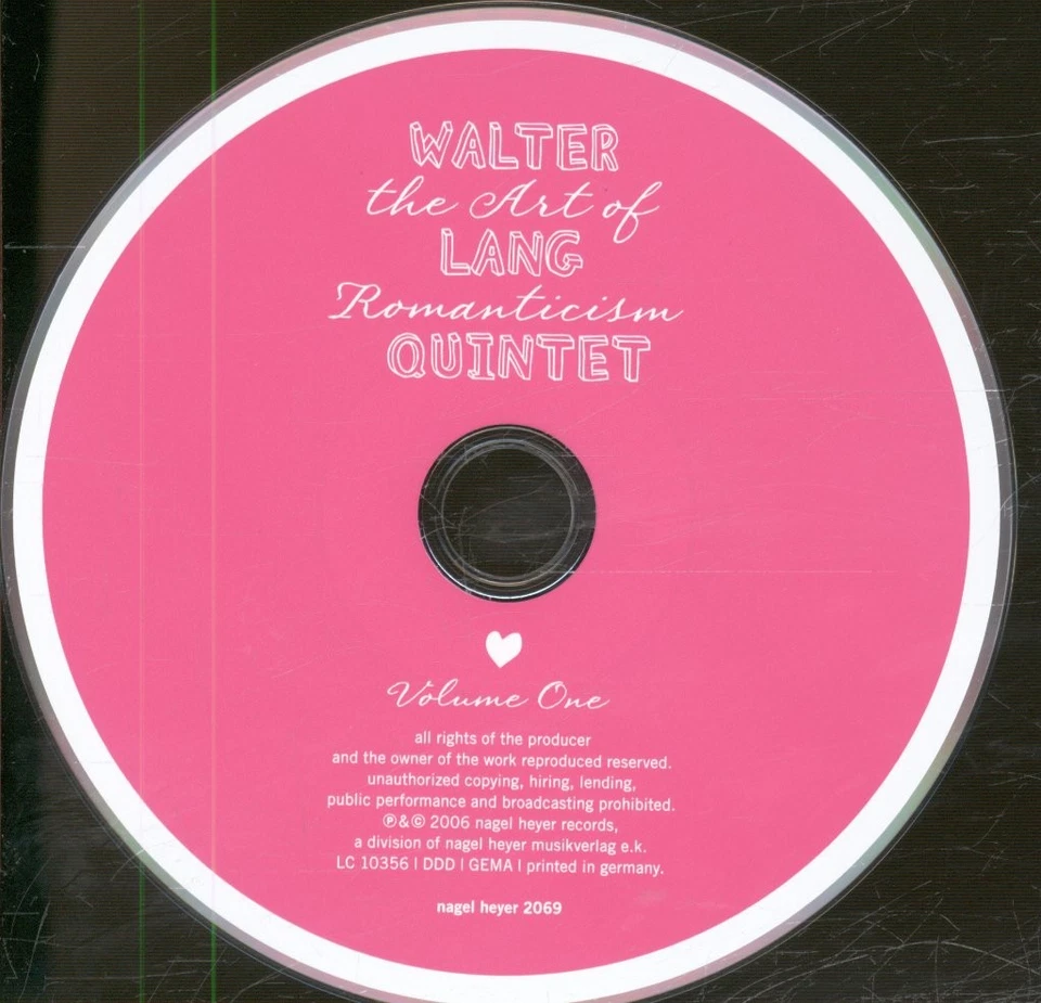 Walter Lang Quintet Art of Romanticism Vol. 1 CD Germany Nagel Heyer 2006 - Image 3 of 3