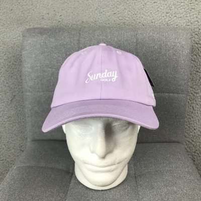 Sunday Golf Hat Cap Strap Back Lilac Dad Hat Embroidered Low Profile Mens