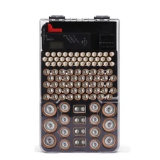 Elitra Home Ultimate Battery Organizer, 104-Slot Storage Case with LCD Tester