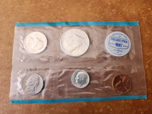 1964 P&D US Mint Uncirculated 10 Coin Set 3 Silver Coins in Each Set No Envelope - Foto 4 di 5