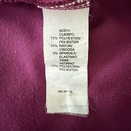 MAC & JAC PLUM MESH TOP COCKTAIL DRESS, SIZE XL - Picture 4 of 4