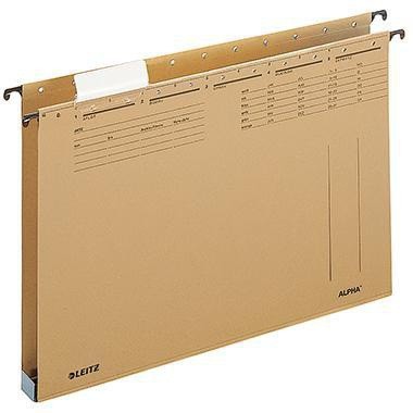 Raccoglitore sospeso Leitz ALPHA® DIN A4 cartone bicarbonato 100% riciclato marrone naturale - Foto 1 di 2