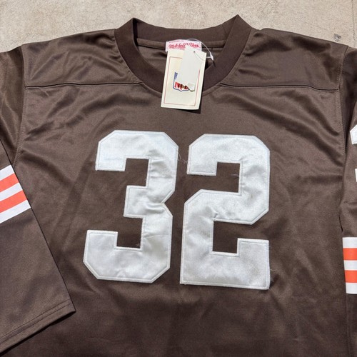NWT Mitchell & Ness Jim Brown Cleveland Browns 1964 Throwback Jersey #32 XXL 52 - Picture 4 of 8