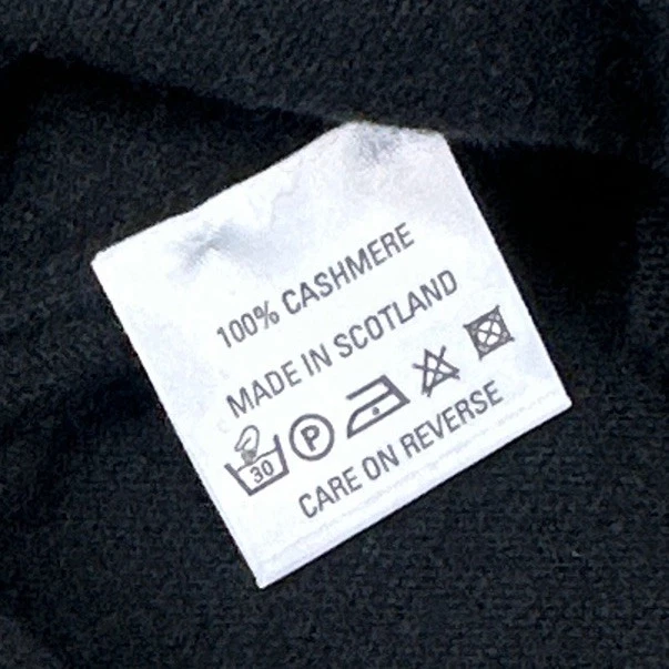 Suéter de cachemir Maus & Hoffman Ballantyne para mujer M negro manga corta Escocia Foto 4 de 4