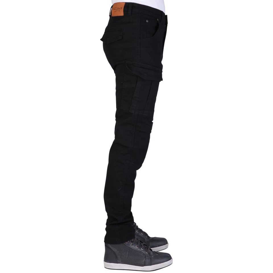 Modeka Brandon Cargo schwarz Motorrad-Jeans urbane Motorradhose Slim Fit Herren - Bild 2 von 4