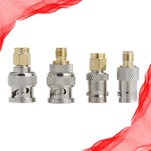 4 Pcs Adapter Sma Make to Female Coax Quick Connector SMA-J BNCQ9 Joint - Zdjęcie 2 z 11