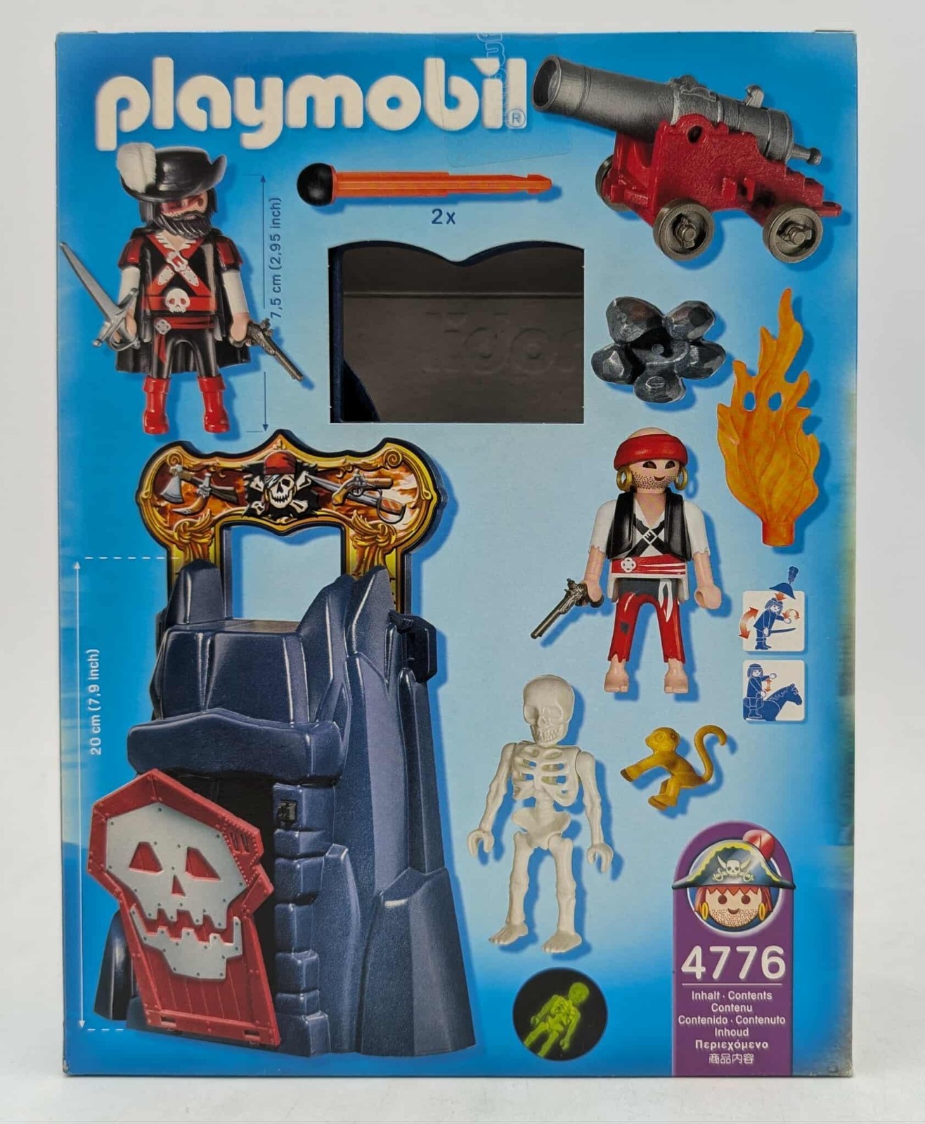 PLAYMOBIL4776 - Mitnehm-Piratenfelsen Piraten Felsen Kanone Pistole Schwert NEU