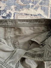 the normal brand olive green pants mens 31 slim