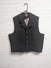Wyoming Traders Mens Buckaroo Wool Button Up Ranch Wear Cowboy Vest 3XL NWT