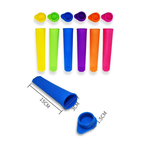 Silicone Handheld Popsicle Molds DIY Set Reusable Ice Cream Molds With Lids - Picture 7 of 17