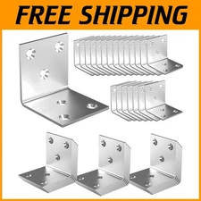80Pcs Stainless Steel Angle Bracket 2" L - Heavy Duty