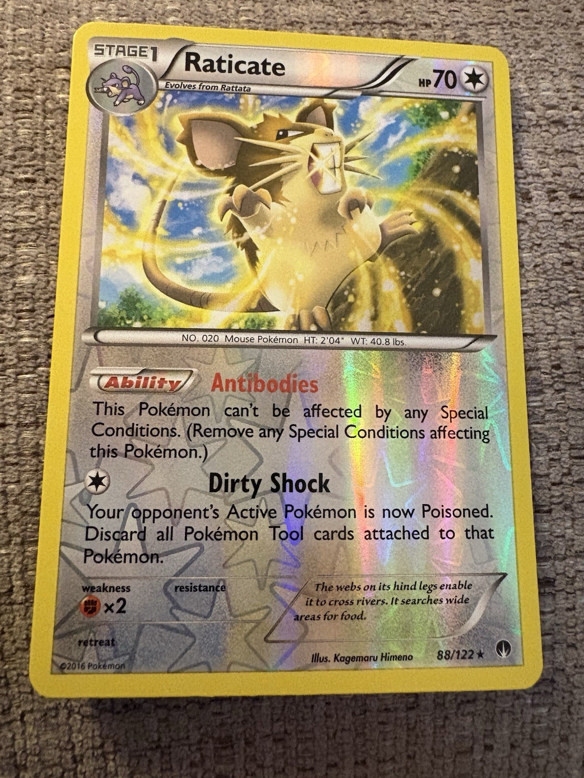 Raticate 88/122 Breakpoint Reverse Holo