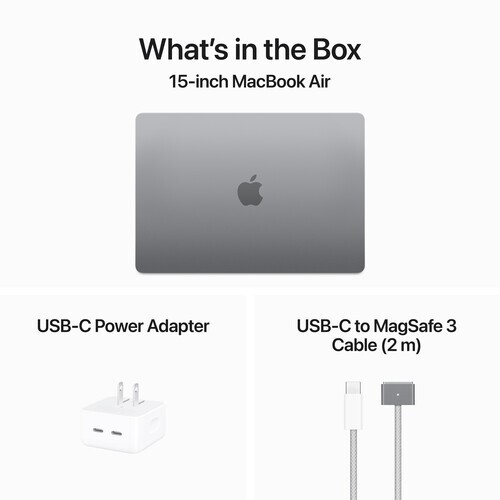 Apple 15" MacBook Air M3 Space Gray 16GB RAM 512GB SSD 10Core GPU Hebrew English - Picture 5 of 5