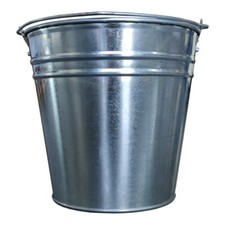 BRADAS Baueimer verzinkt 12L Wasser- Garten- Zink- Abfall- Futtereimer J5320 345