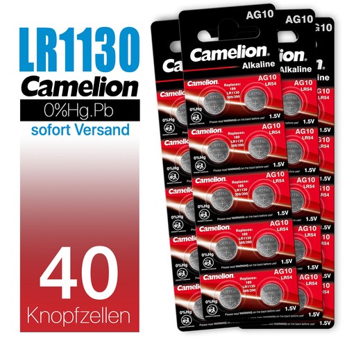 Camelion LR1130 Knopfzelle LR54 AG10 L1131 189 V10GA 389 390 MHD 10.2029 - Bild 8 von 12