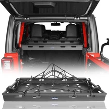 Fit 2018-2025 Wragnler Jeep JL 4 Door Black Steel Interior Cargo Rack w/ Rope