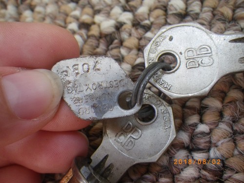 Door & Ignition Lock Set With Keys DPCD DeSoto Chrysler Dodge Plymouth 40's ? - Foto 5 di 9