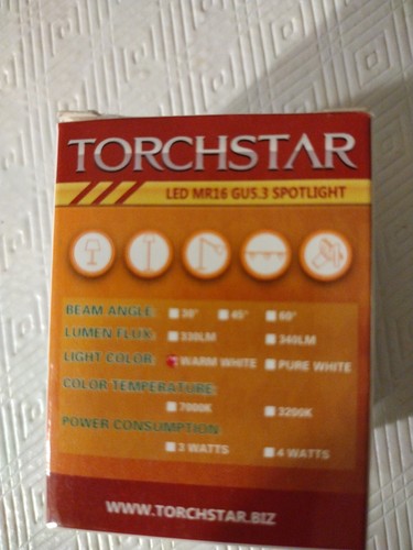 Torchstar 5W MR16 LED Bulb, 12V 50W Replacement, GU5.3 Bi-Pin Base - Picture 2 of 3