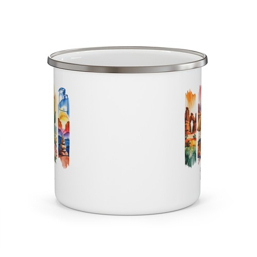 Utah Adventure-inspirierter Emaille Camping Becher - Outdoor Kaffeetasse - Bild 3 von 6