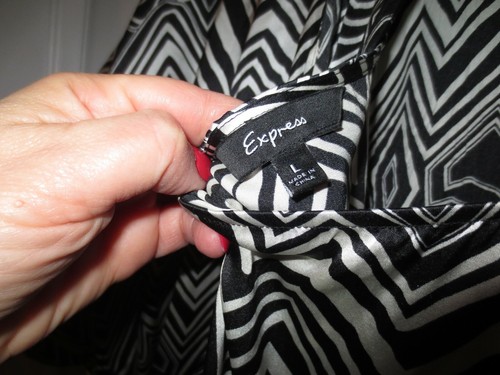 streep riem jurk tuniek Express Nwot Medium maat met Chevron zijden Blouson w0SIEq