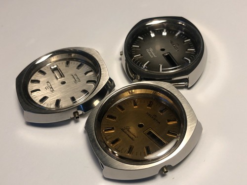 NEW OLD STOCK HELVETIA PRESIDENT HERREN AUTOMATIK ARMBANDUHR GEHÄUSE&ZIFFERBLATT SWISS MADE - Bild 1 von 13