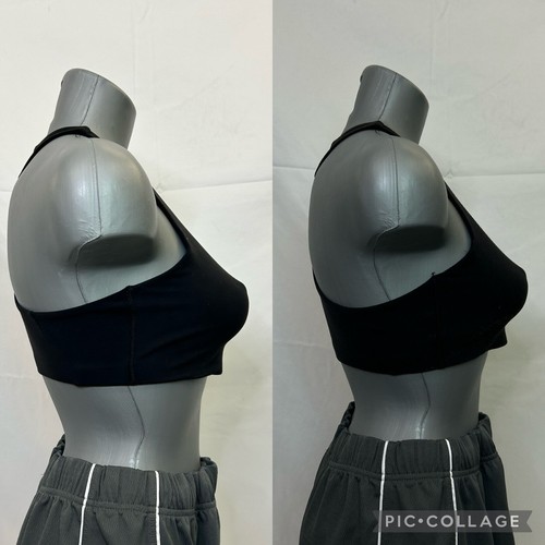 (2) Athleta Girl Solid Black Sports Bra Top Racerback Size XXL/16 FS Charity - Picture 2 of 14