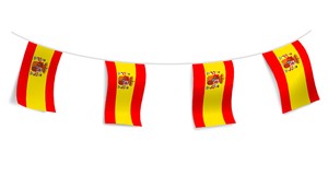 spain flag bunting spanish