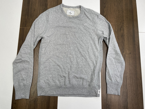 Reigning Champ Mens Size Small Gray Pullover Sweater Crew Long Sleeve