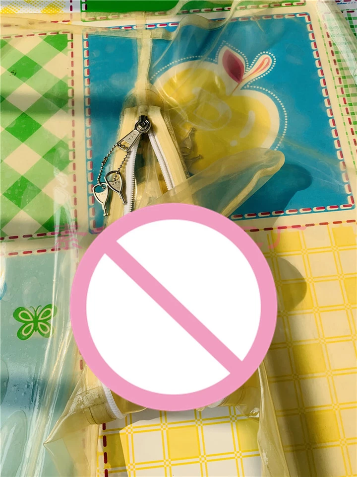 634 men transparent latex shorts lock zip hidden two condom custom made - Image 2 of 3