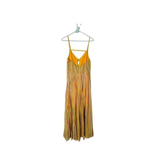 Maxi Vestido Free People Dream Weaver Naranja Caramelo Arco Iris Rayas Nuevo con Etiquetas Talla Grande - Imagen 5 de 8