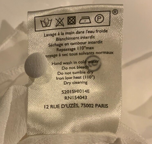 Sezane Women's Chemise Florence Long-Sleeve Shirt, style# S20ISHI0I4E, size 4 - Picture 11 of 11