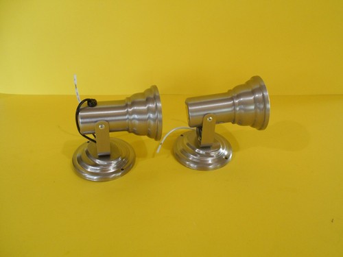 *RV 12 VOLT SET OF 2 SWIVEL READING LIGHT BRUSH NICKLE WITH BULB L8016 FREE SHIP - Bild 1 von 5