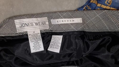 Damen grau kariert Wickelrock mit Schnalle Jones Wear Stretch Gr. 12 - Bild 2 von 6