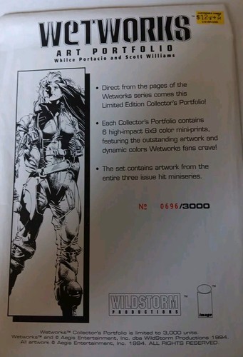 Wetworks Art Portfolio Wildstorm Bild Comic 1994 Portacio Scott Williams sealed