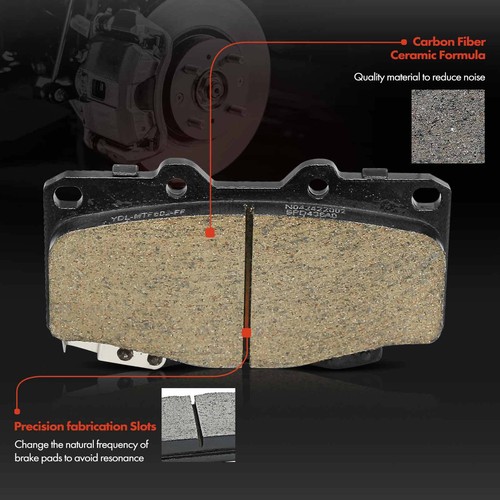 8x Front Brake Pads+Rear Brake Shoes for Toyota 4Runner 90-00 Pickup Tacoma 4WD - Picture 4 of 9