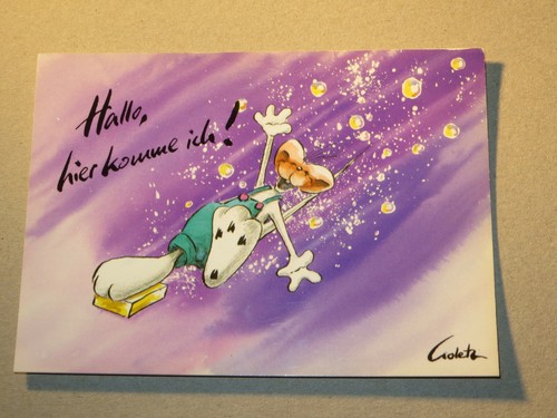 Diddl Postkarte mit SCHREIBRAHMEN und Briefmarkenfeld rießen Rarität A & B Karte - Picture 50 of 73