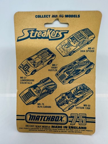1971 Matchbox Streakers No.51 Citroen SM #8 Blue And Red New Sealed - Picture 4 of 5