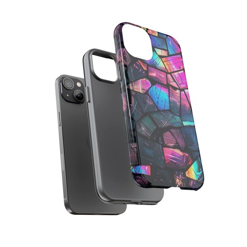 Pink Iridescent Stained Glass Phone Case for iPhone, Samsung Galaxy, Pixel - 第 48/173 張圖片