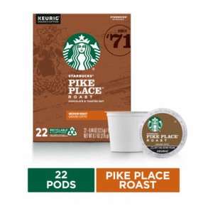 Starbucks Pike Place Medium Roast Coffee Pods - Pack of 22