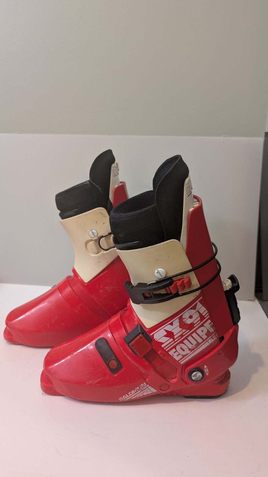 Scarponi da sci alpino Salomon SX 91 ingresso posteriore vintage misura 340 44 taglia 10