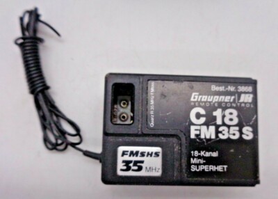 GRAUPNER C18 8 KANAL RECEIVER 35MHZ IN GUTEM ZUSTAND