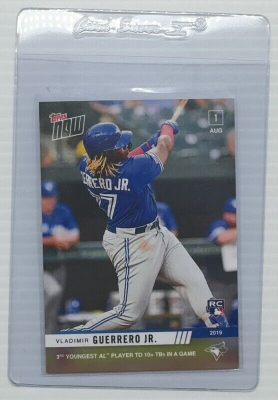 2019 Topps Now Vladimir Guerrero Jr 3rd Youngest in AL to 10 TBs in Game RC #616
