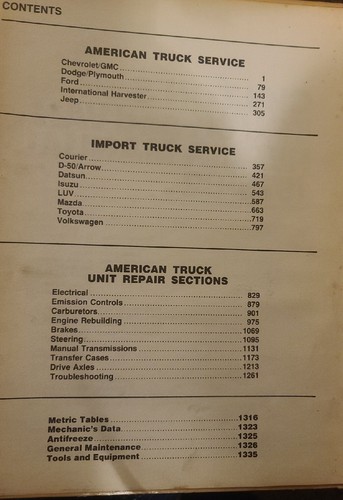 Chiltons Truck And Van Repair Manual 1975-82 Auto Shop RVs 4 Wheel Drive - Picture 3 of 5