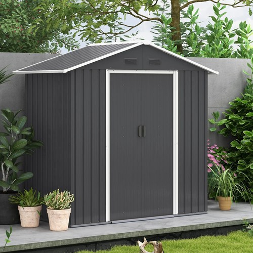 6,5x3,5 Fuß Metall Garten Aufbewahrungsschuppen für Outdoor Werkzeug Aufbewahrung - Bild 7 von 11