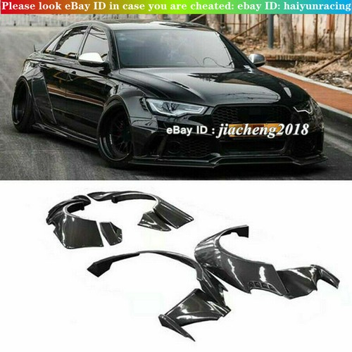 For 2012-2015 Audi A6 S6 RS6 Fender Flares Wide Body Kit Wheel Arch Cover Trim - Picture 2 of 10