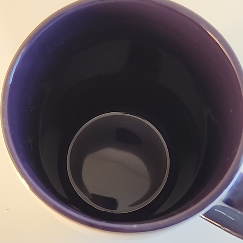 White Outside Purple Inside 12 oz Coffee Mug - Picture 4 of 15