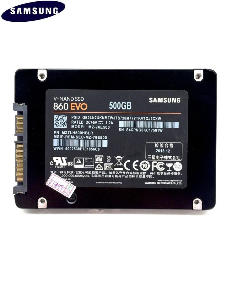 Samsung 860 EVO 2.5" SATA III SSD 250G 500G 1TB V-NAND Disk Solid State Drive - Image 4 of 4