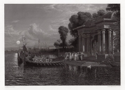Superb 1800s FRANCIS DANBY Engraving ''Constantinople, Turkey'' Signed FRAMED COA